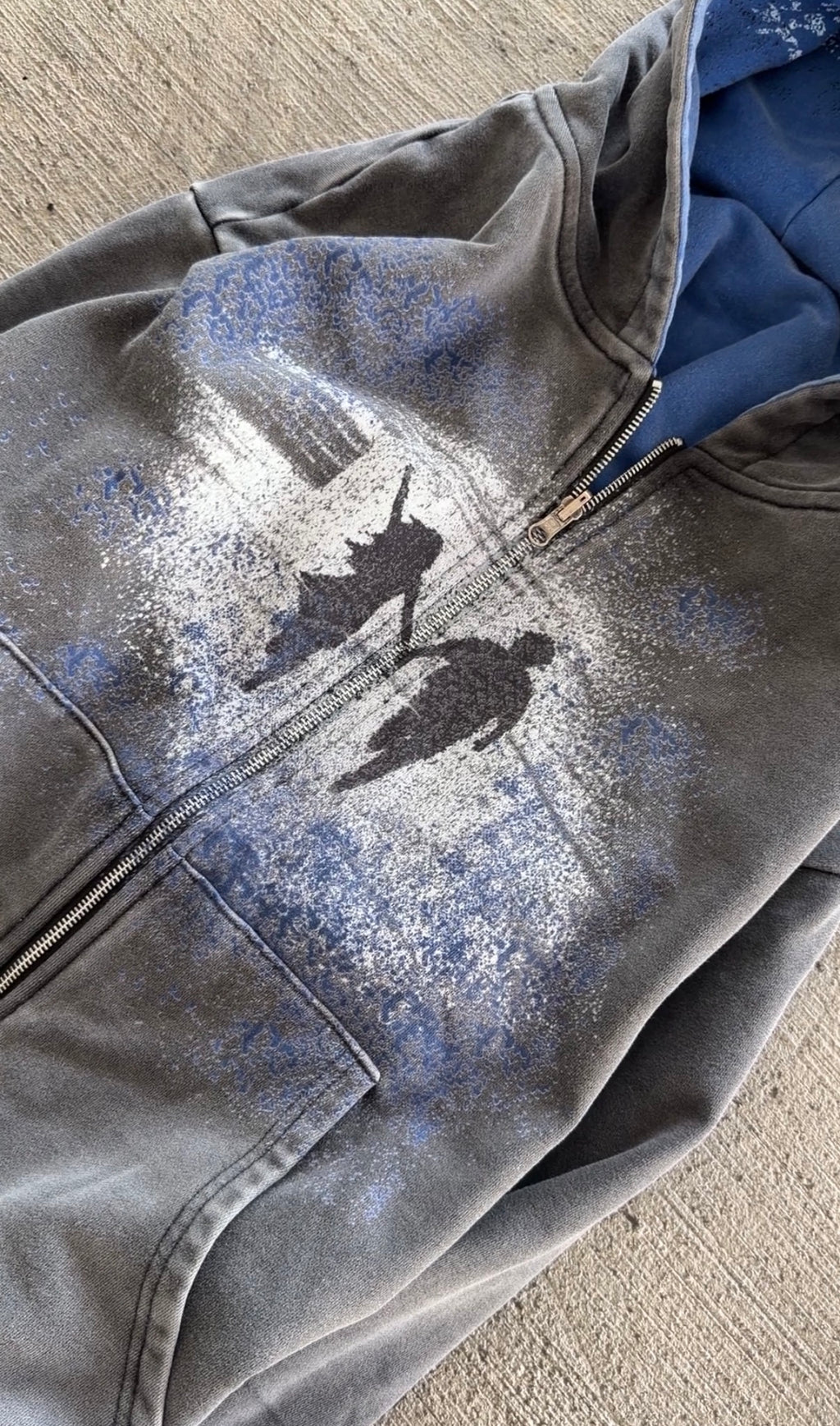 "Everything's Temporary" - Reversible zip-up