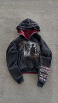 "Everything's Temporary" - Reversible zip-up